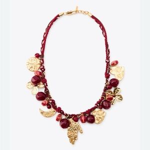 Nwt- zara- triple cord charm necklace